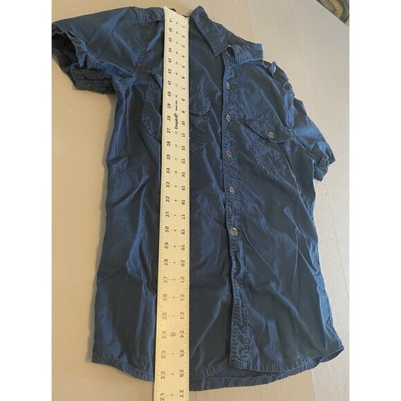 Converse One Star Short Sleeve Shirt Men’s Small Button Up Collar 100% Cotton - Picture 2 of 11